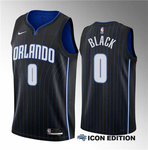 Mens Orlando Magic #0 Anthony Black Black 2023 Draft Association Edition Stitched Basketball Jersey